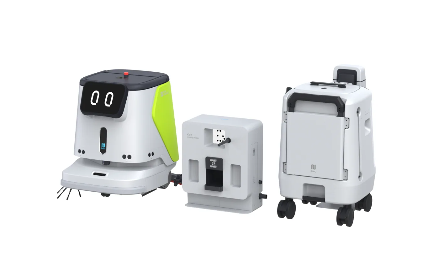 With the mobile water station and the charging dock