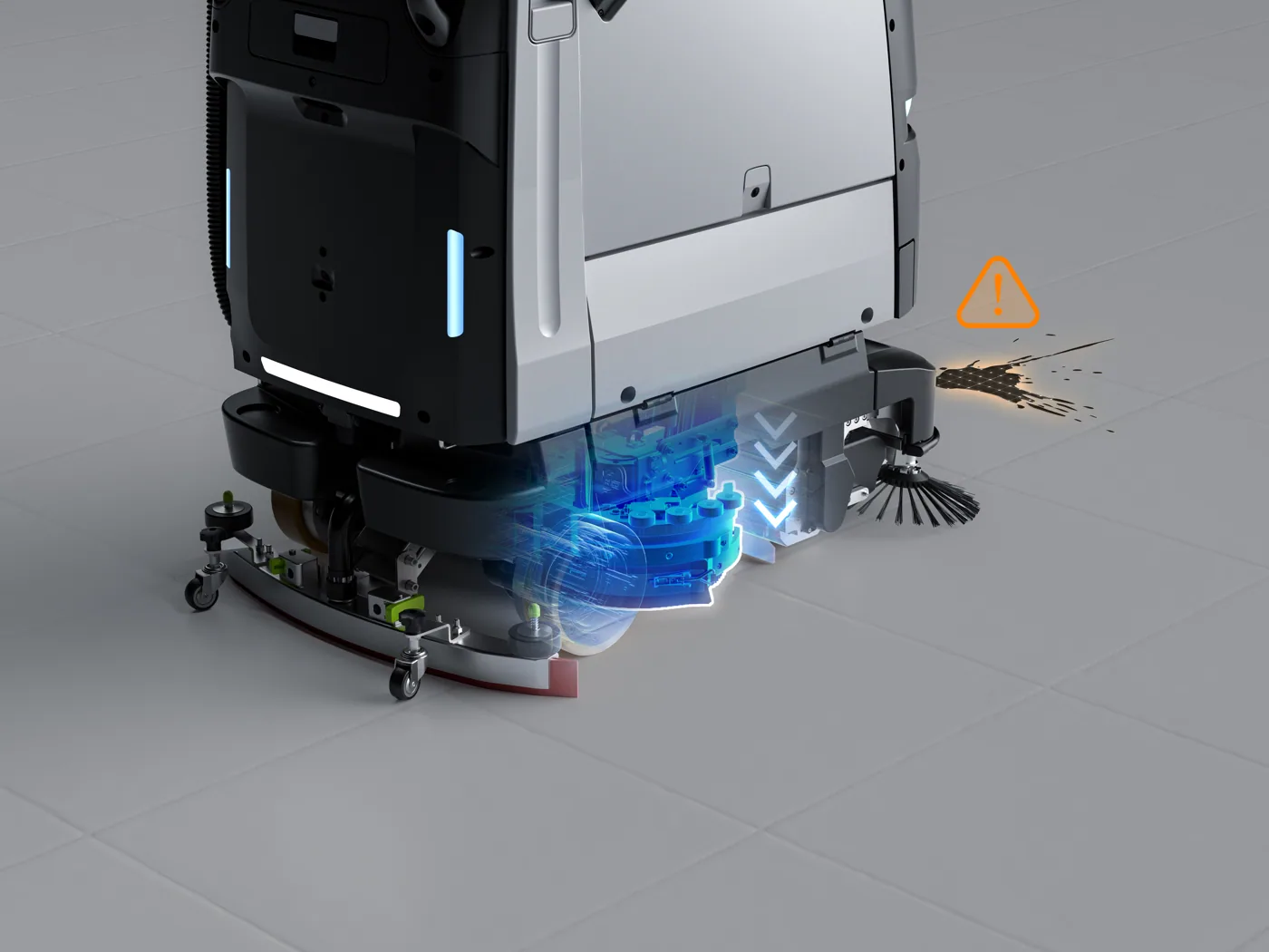 Disc-brush pressure self-check