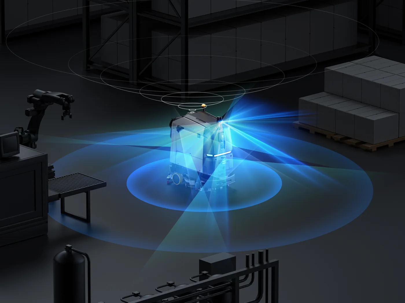 3D perception fusion in a warehouse